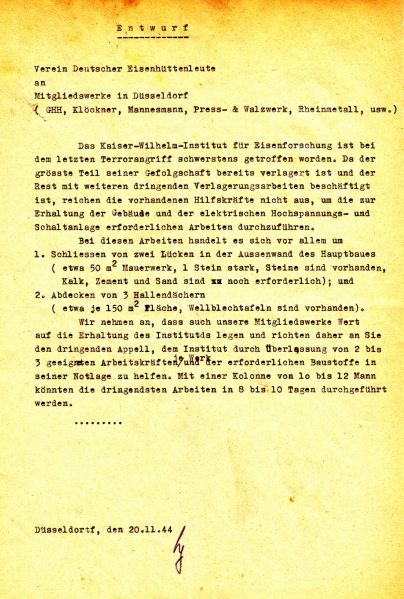 Datei:VDEh an Mitgliedswerke Bombenschäden 1944.jpg