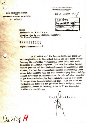 Speer an Körber Verlagerung 1943.jpg