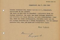 Am 7. März 1949 äußerte sich Rosel Eckholt vor dem Entnazifizierungsausschuss in Düsseldorf zu ihrer Verhaftung im Jahr 1945.