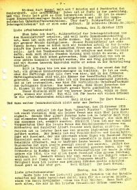 Kurt Wenzel aus der Metallographischen Abteilung gehörte der SS an. Im 2. Feldpostbrief der Daheimgebliebenen aus dem Eiseninstitut vom November 1939 wurde sein Bericht über das Konzentrationslager Dachau abgedruckt, wo sich Wenzel zu Ausbildungszwecken befand.